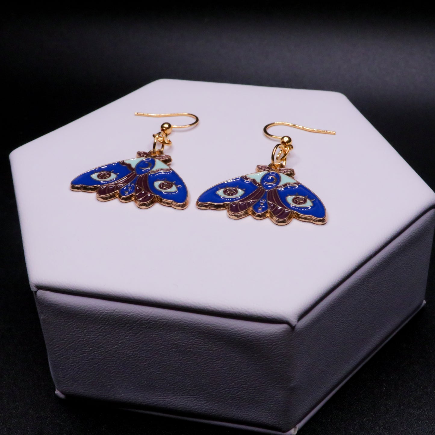 Lunar Eye Moth Earrings