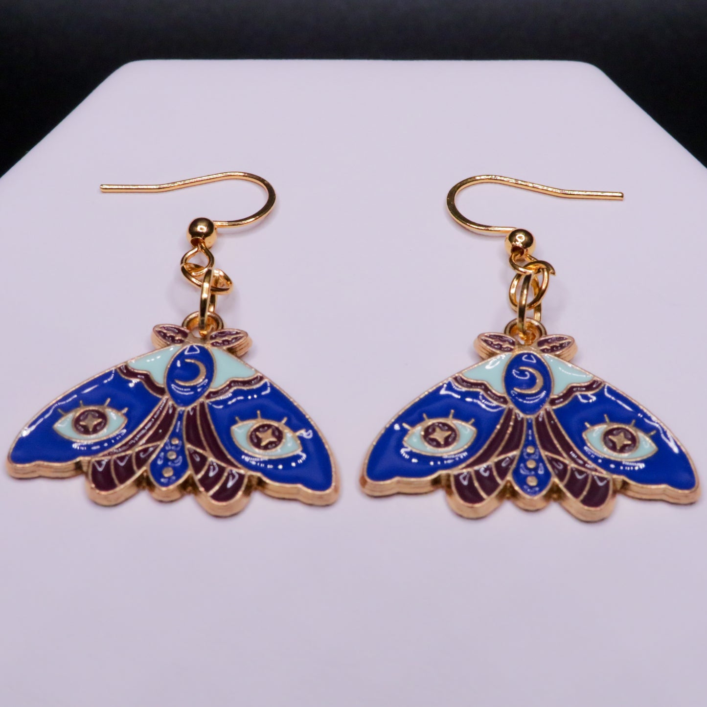 Lunar Eye Moth Earrings