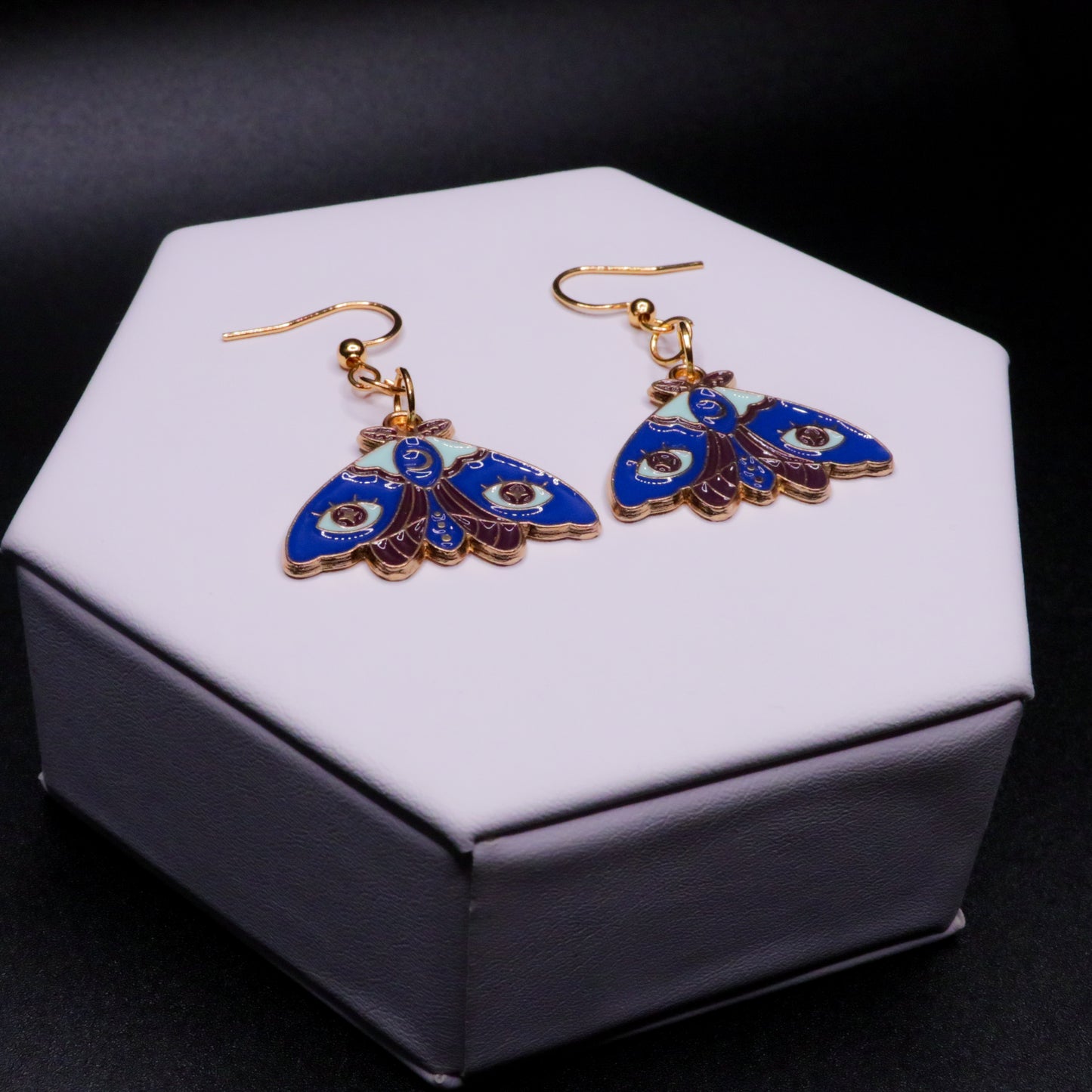 Lunar Eye Moth Earrings