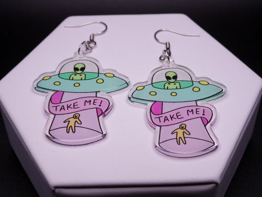 Take Me UFO Earrings